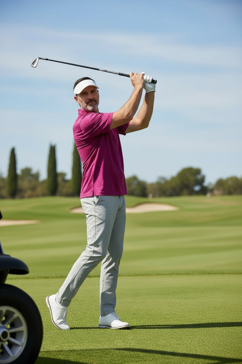 Camisa de golf para hombre talla XL color fucsia marca PETER MILLAR– Única pieza