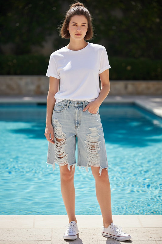 Short de Mezclilla Claro Mujer HOLLISTER– Talla S