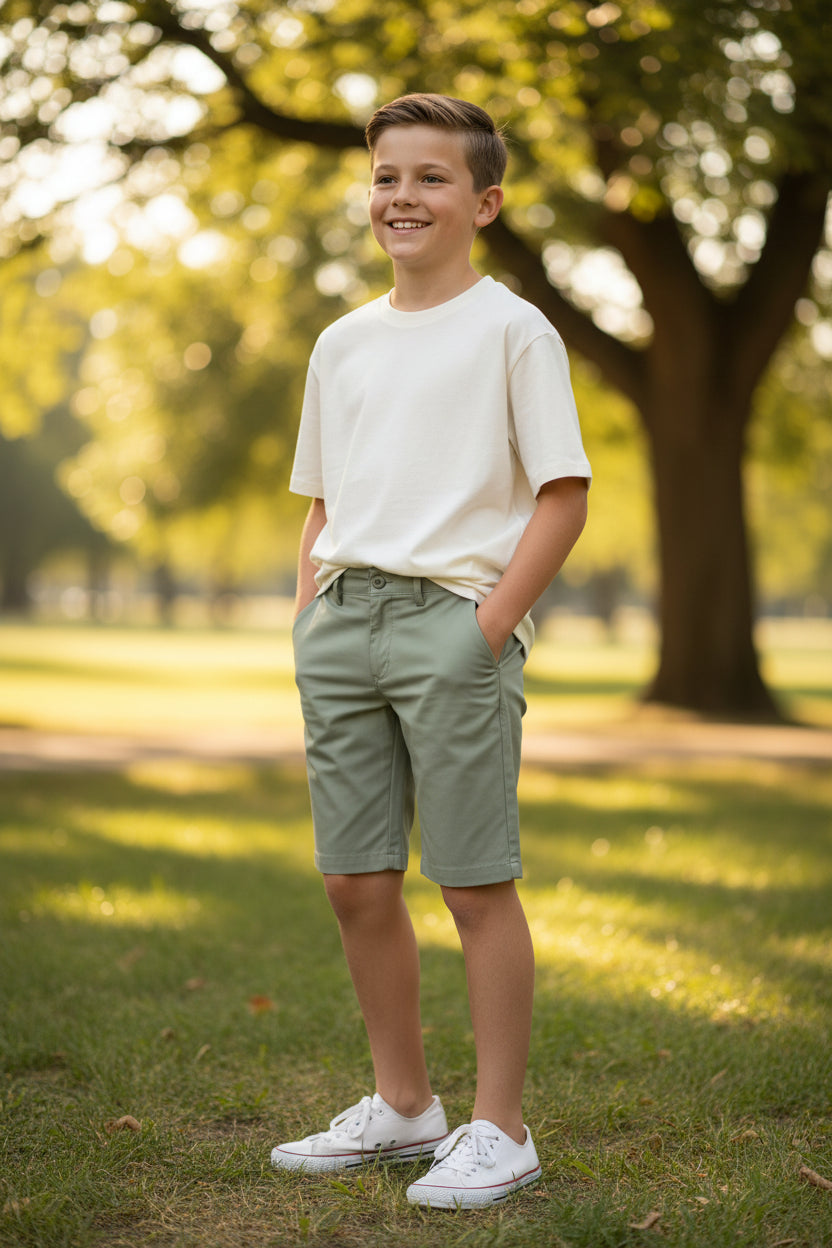Bermudas de Golf para Niño Talla L – Color Beige marca SLAZENGER (Única Pieza)