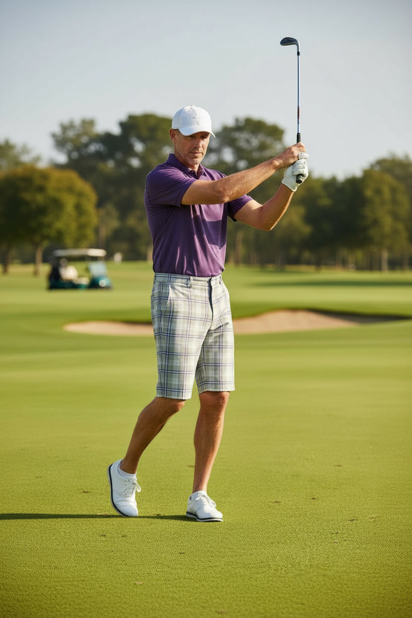 Bermudas  de Golf para hombre talla 42 color a cuadros marca NIKE GOLF– pieza única