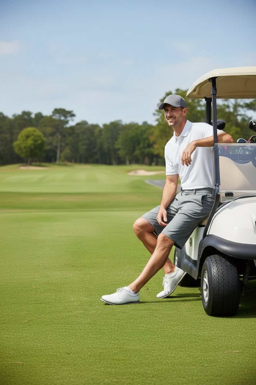 Bermudas para hombre de deporte golf talla 34 color gris marca CALLAWAY – pieza única