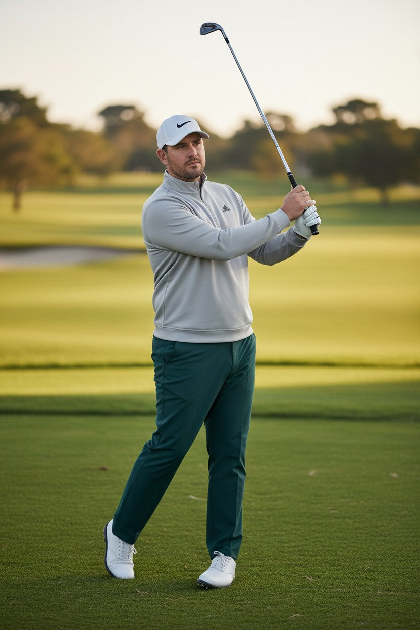 Camisa de golf Adidas para hombre talla XL color gris – Manga larga con cierre al cuello