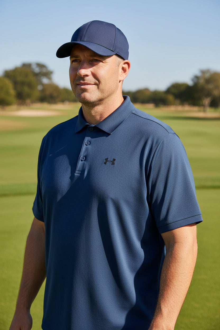 Camisa de golf para hombre talla XXL color azul marino – marca Under Armour