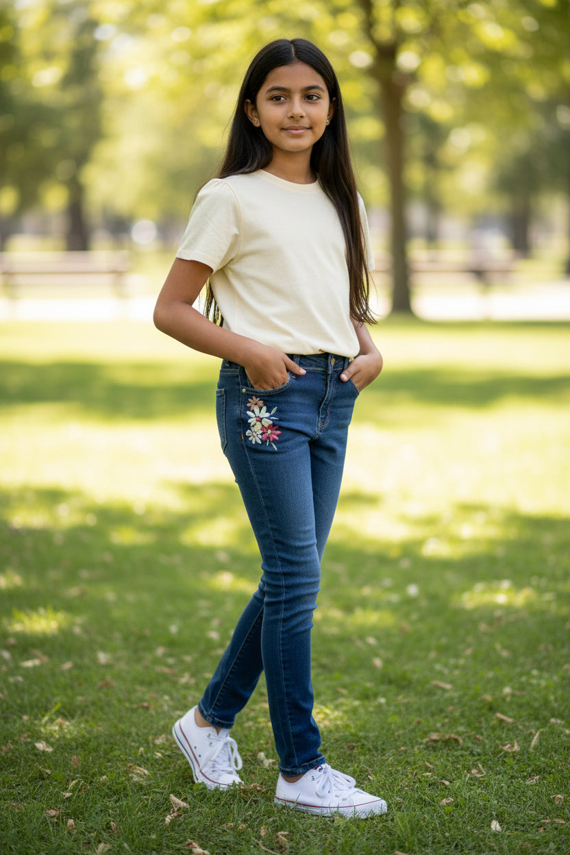 Pantalón de mezclilla para Niña WONDER NATION talla L (10/12años)