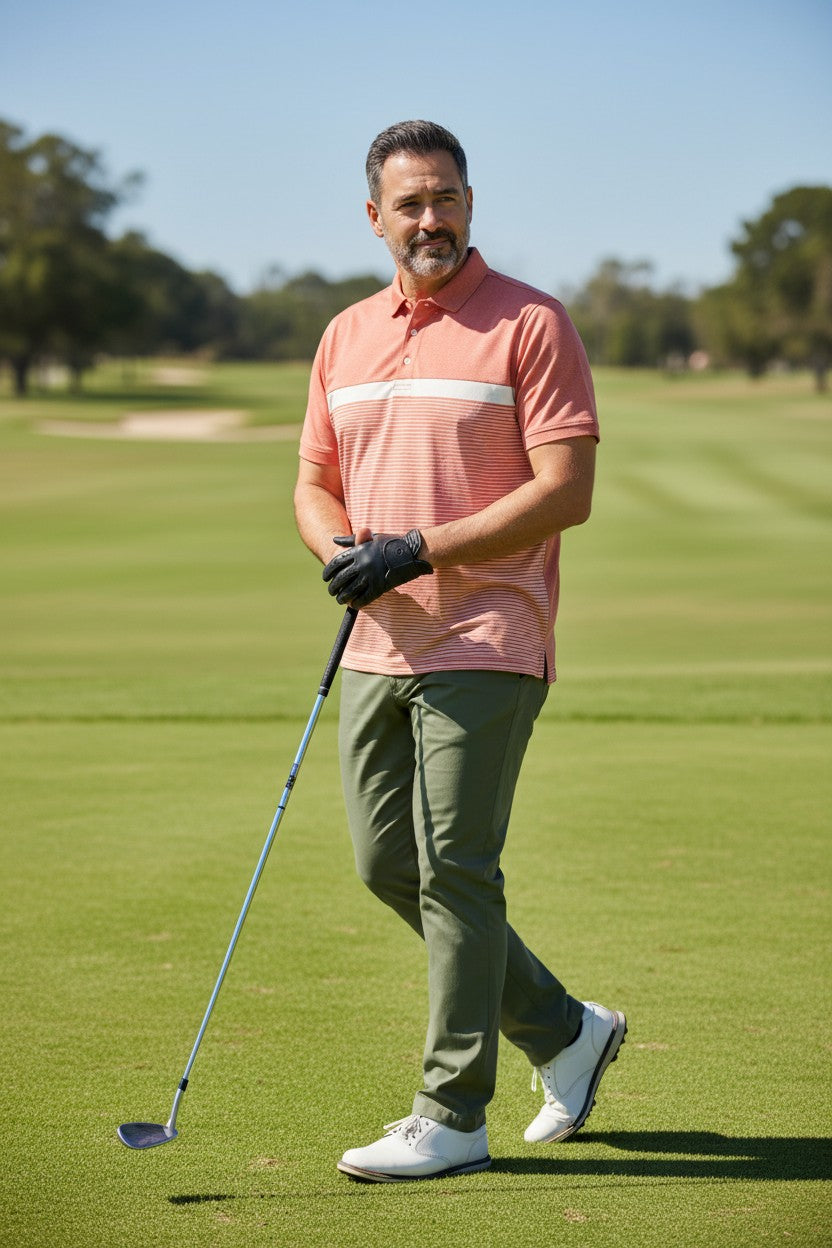 Camisa para hombre golf talla XL color naranja – marca CROFT& BARROW