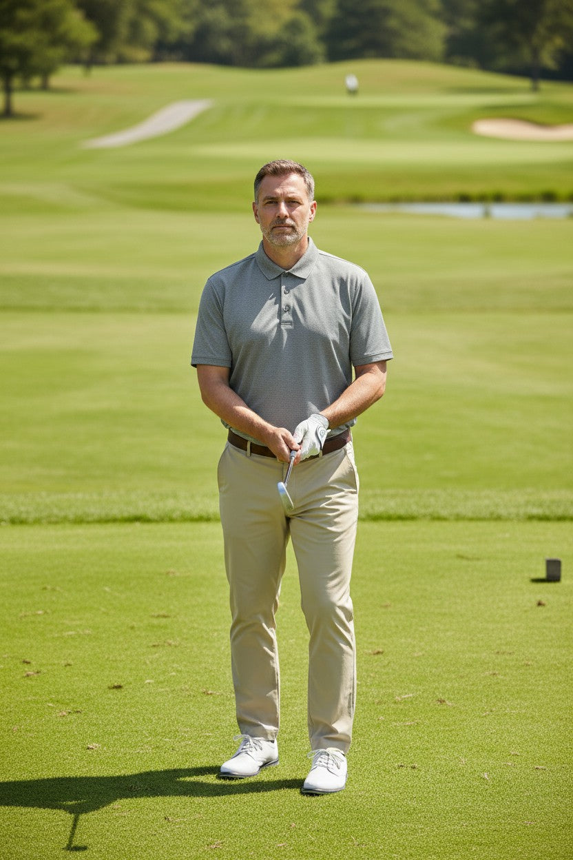 Camisa de Golf para Hombre Talla L Color Gris marca MEMBER´S MARK– Unica Disponible