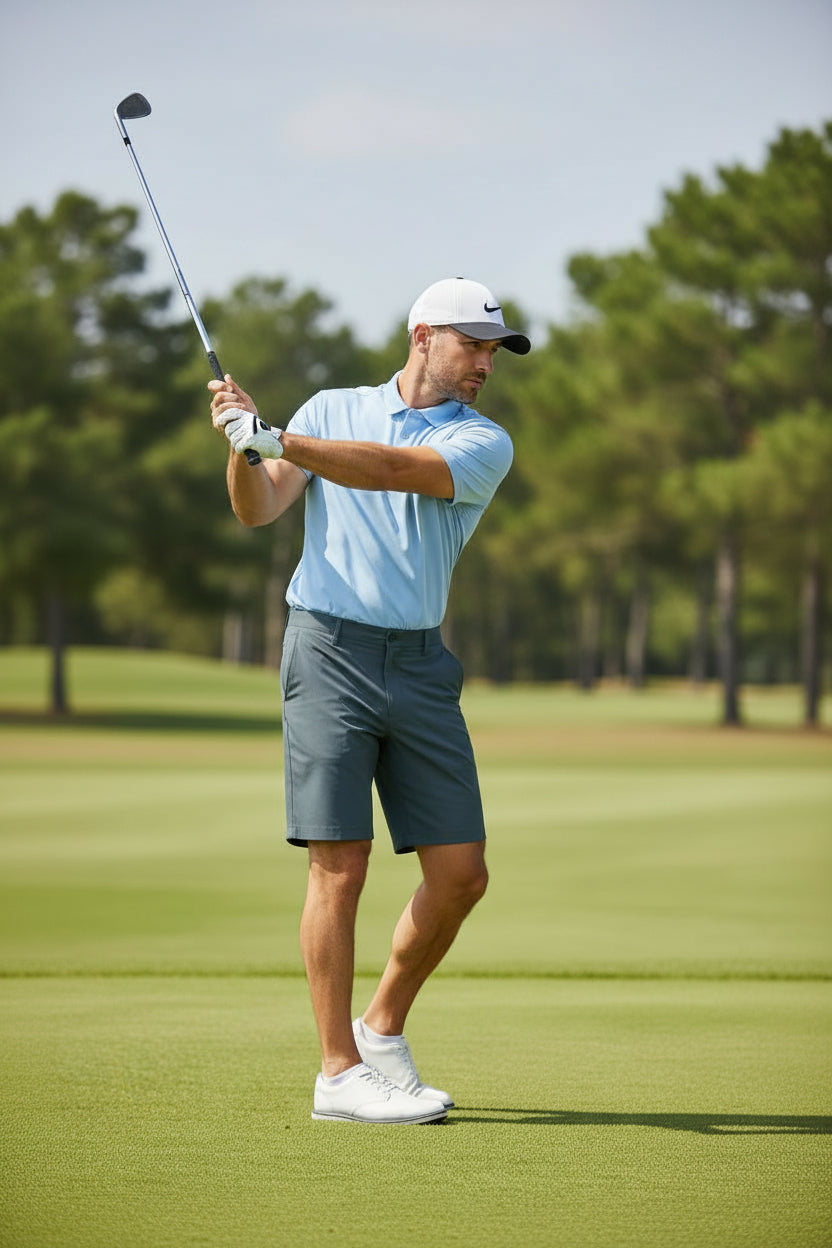 Bermudas para hombre de golf talla 34 color gris marca TRAVIS MATLER– pieza única