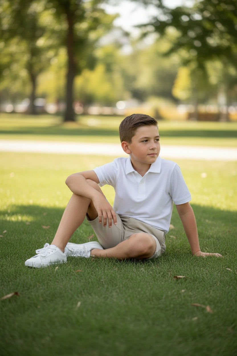 Bermudas de Golf para Niño Talla M – Color Beige marca NIKEGOLF (Única Pieza)