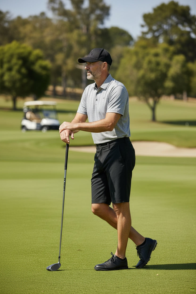 Bermudas deportivas para hombre golf talla 36 color negro marca CALLAWAY– pieza única