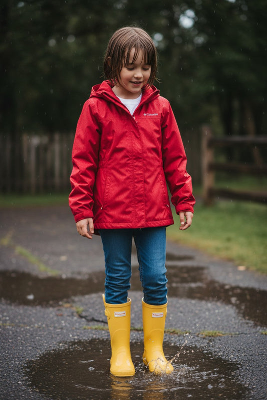 Chamarra Rompevientos Impermeable Niña COLUMBIA– Talla M (10/12)