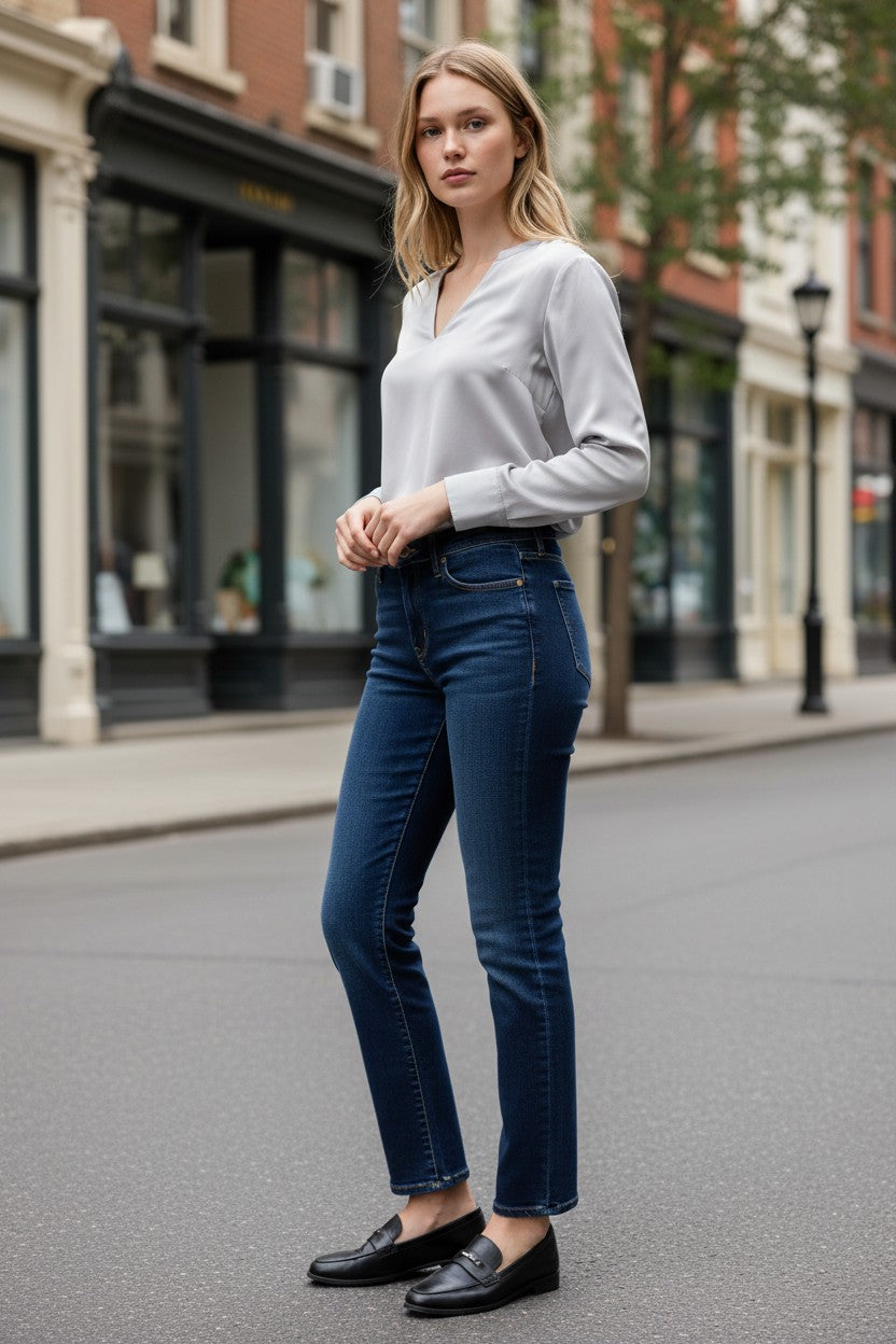 Skinny Jeans Mezclilla para Mujer GLORIA VANDERLIVO – Talla S