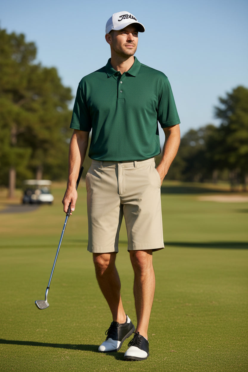 Bermudas de Golf para Hombre Talla 35 Color Beige marca FJ MACYS – Pieza Única